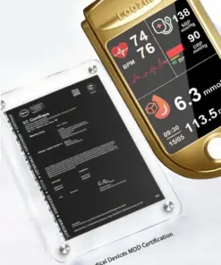 LaozikTM Professional 12in1 Glucose Vital Signs Monitor-Painless, Fast, Precise FDA-Backed(Made in California, USA)