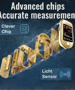 LaozikTM Professional 12in1 Glucose Vital Signs Monitor-Painless, Fast, Precise FDA-Backed(Made in California, USA)
