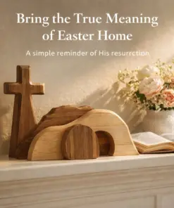 LAOZIK The Wooden Resurrection Cross & Empty Tomb That Reminds Your Family What Easter Is Really About